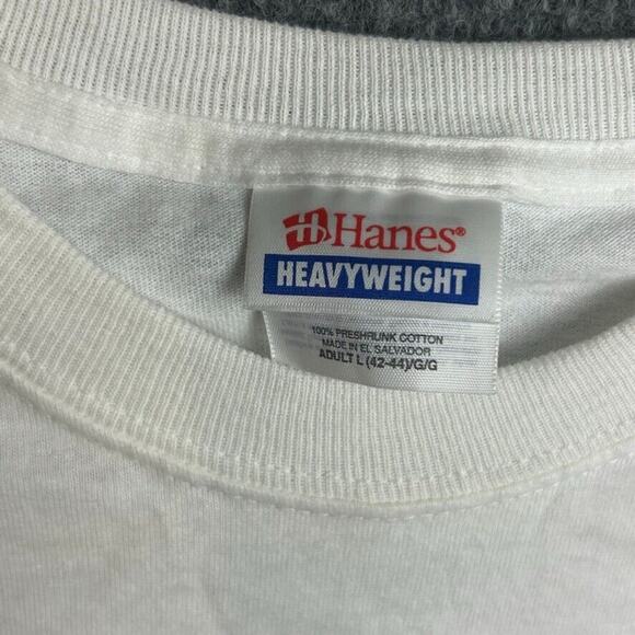Vintage Hanes Heavyweight Coca-Cola White Graphic T-Shirt Large - Picture 4 of 6